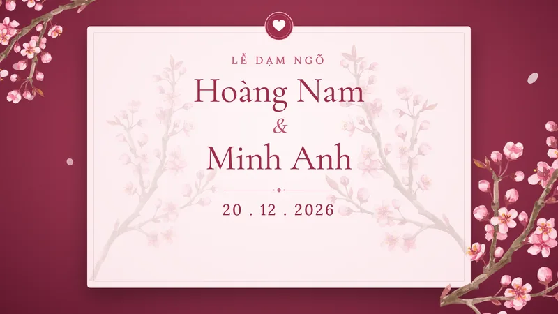 Mẫu video dạm ngõ Anh đào — Lãng mạn · Hoa anh đào