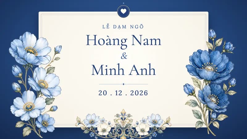 Mẫu video dạm ngõ Thuỷ tinh lam — Châu Âu · Hoa màu nước xanh lam
