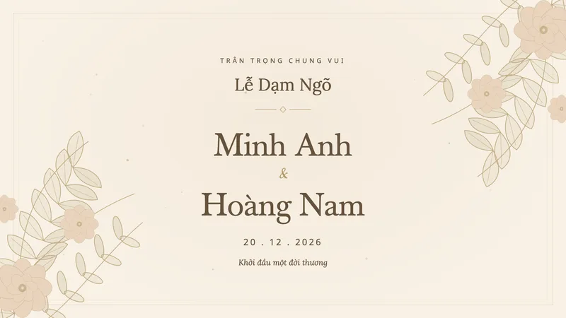 Mẫu video dạm ngõ Ánh ngọc — Ngà trắng · Ánh vàng