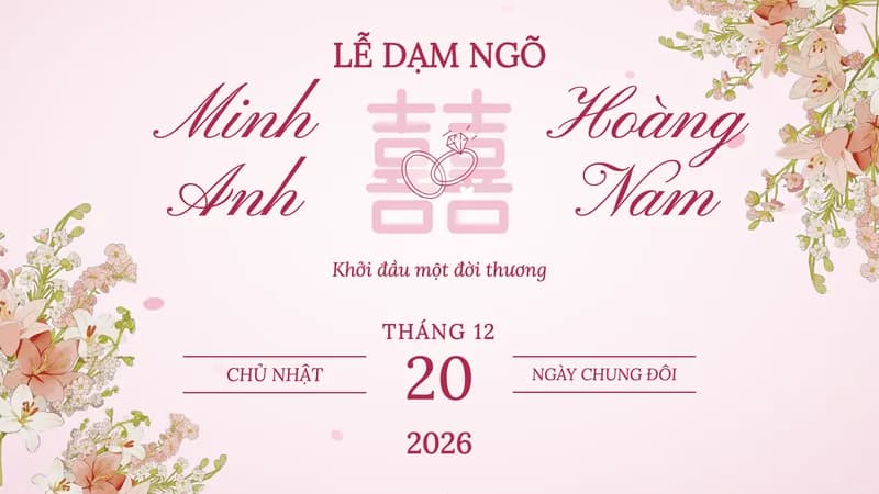 Mẫu video dạm ngõ Ly hồng — Hoa ly hồng · Lịch ngày lễ