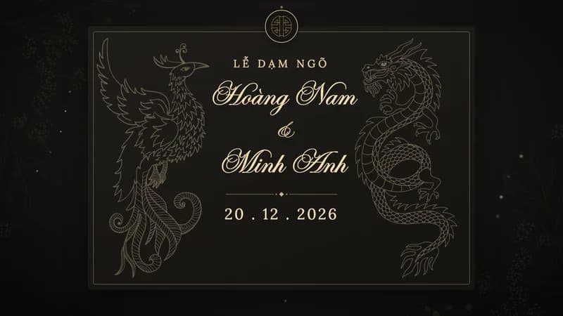 Mẫu video dạm ngõ Long phụng huyền — Cổ điển · Rồng phượng nét vàng