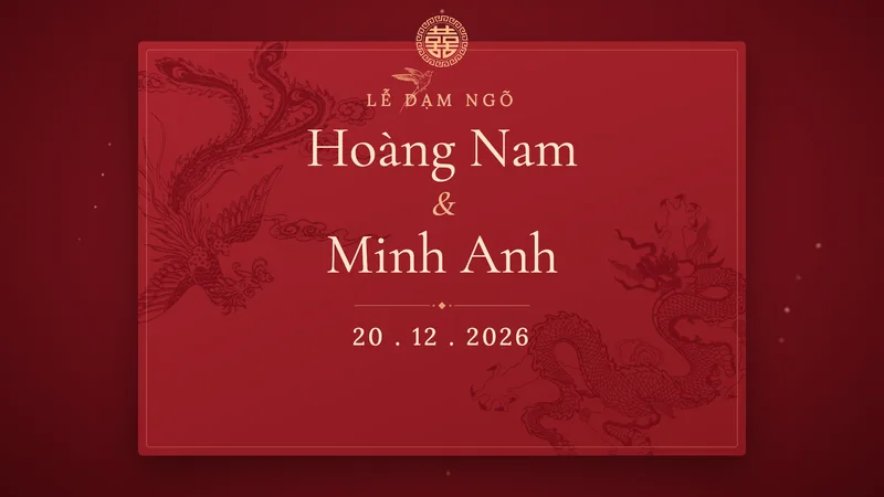 Mẫu video dạm ngõ Long phụng thẫm — Cổ điển · Đỏ thẫm, chim én