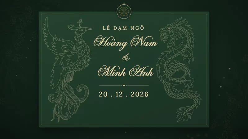 Mẫu video dạm ngõ Long phụng xanh — Cổ điển · Rồng phượng nét vàng