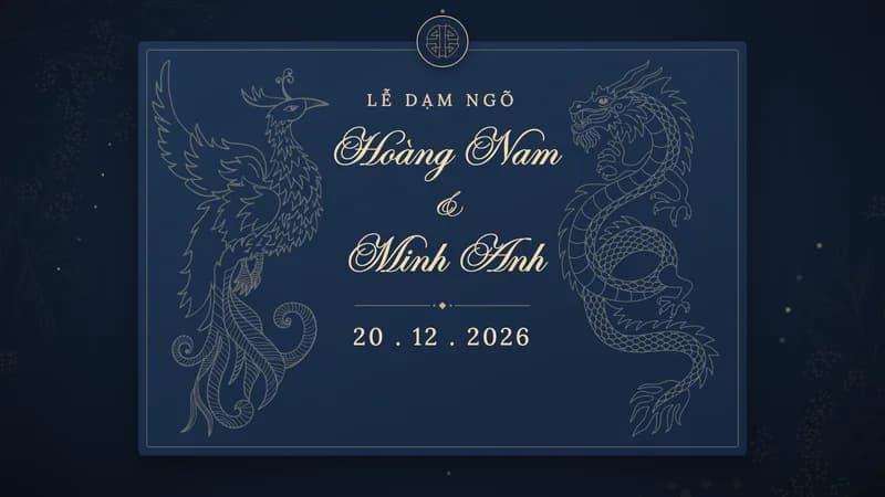 Mẫu video dạm ngõ Long phụng lam — Cổ điển · Rồng phượng nét vàng