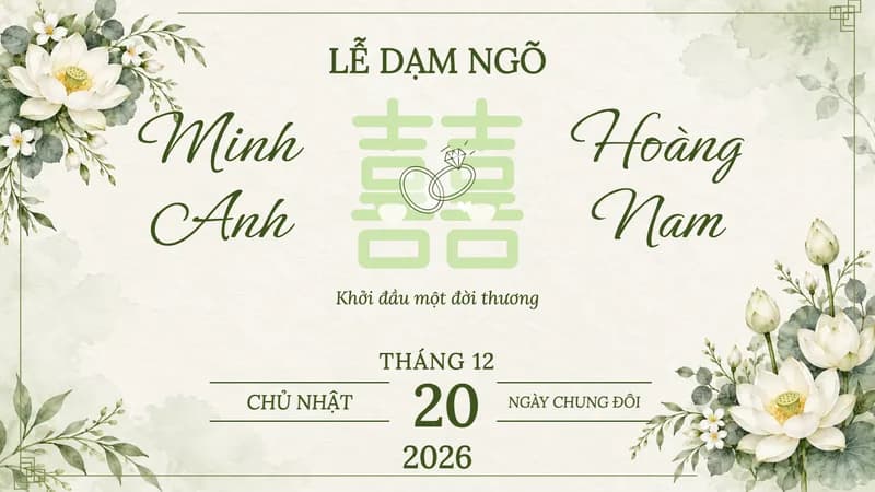 Mẫu video dạm ngõ Sen ngọc — Sen trắng · Xanh thanh