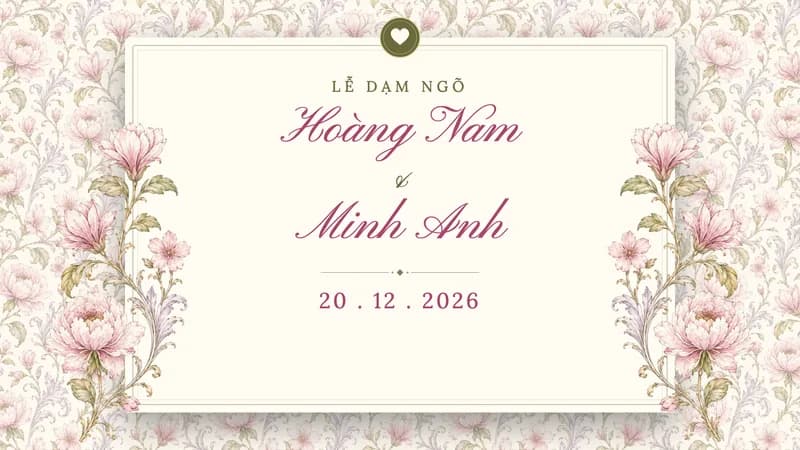 Mẫu video dạm ngõ Bạch sứ hồng — Cổ điển · Hoa văn mẫu đơn hồng