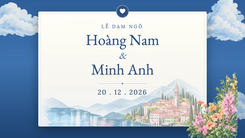 Mẫu video dạm ngõ Riviera — Màu nước · Làng hồ nước Ý