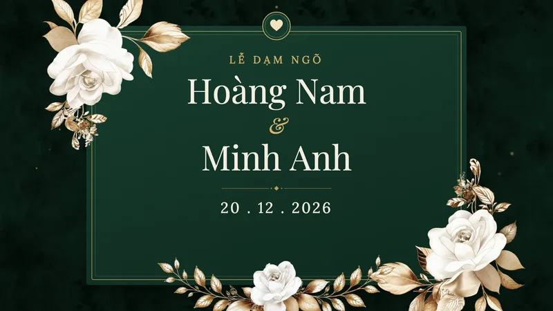 Mẫu video dạm ngõ Hoàng kim lục — Sang trọng · Hồng trắng viền vàng