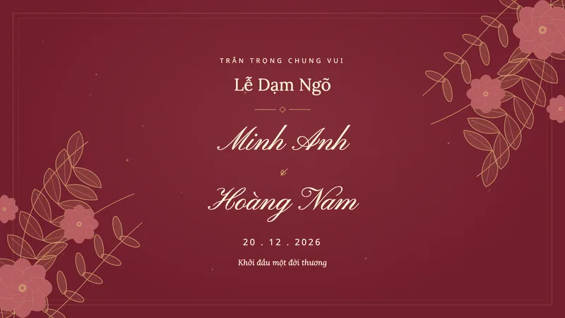 Mẫu video dạm ngõ Hỷ sắc — Đỏ hỷ · Vàng ấm
