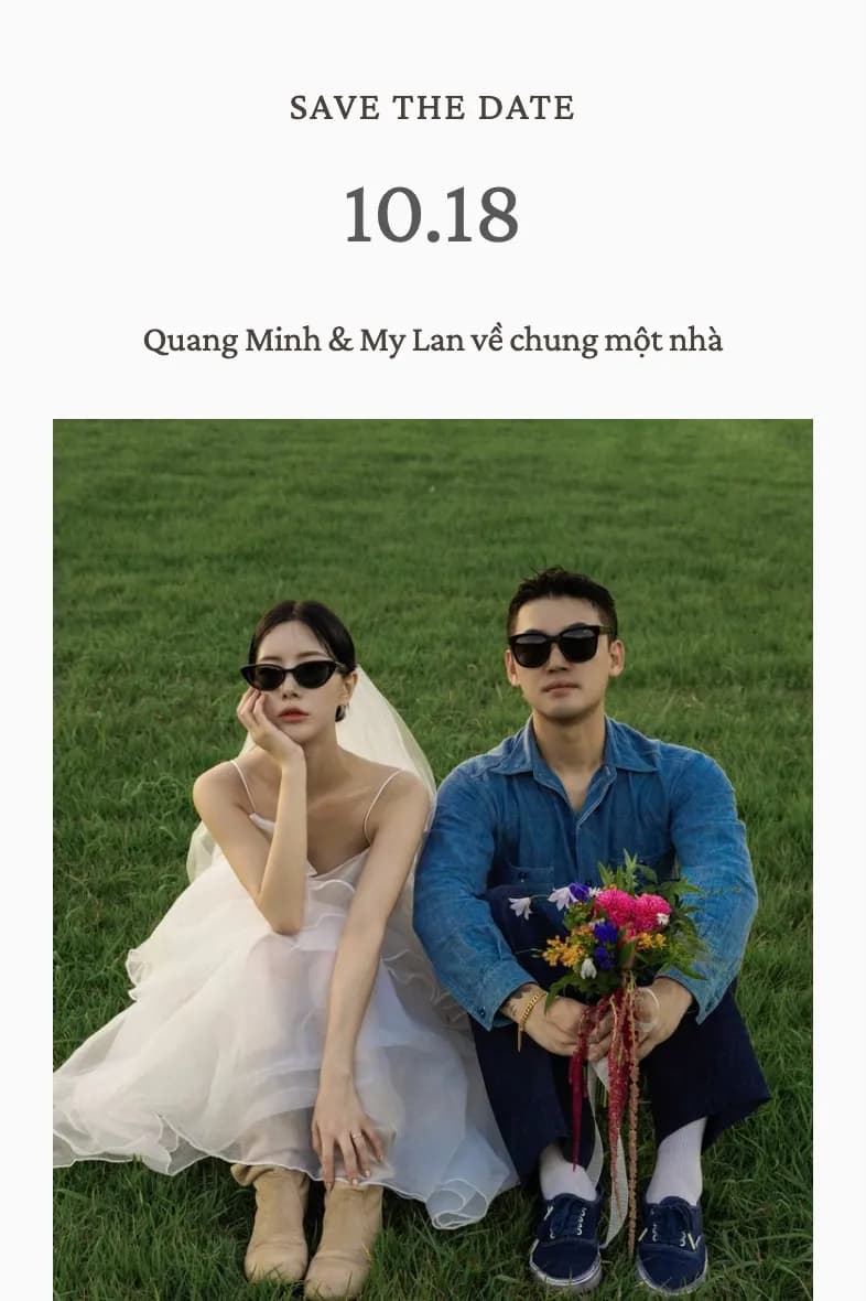 Save The Date - Tối giản